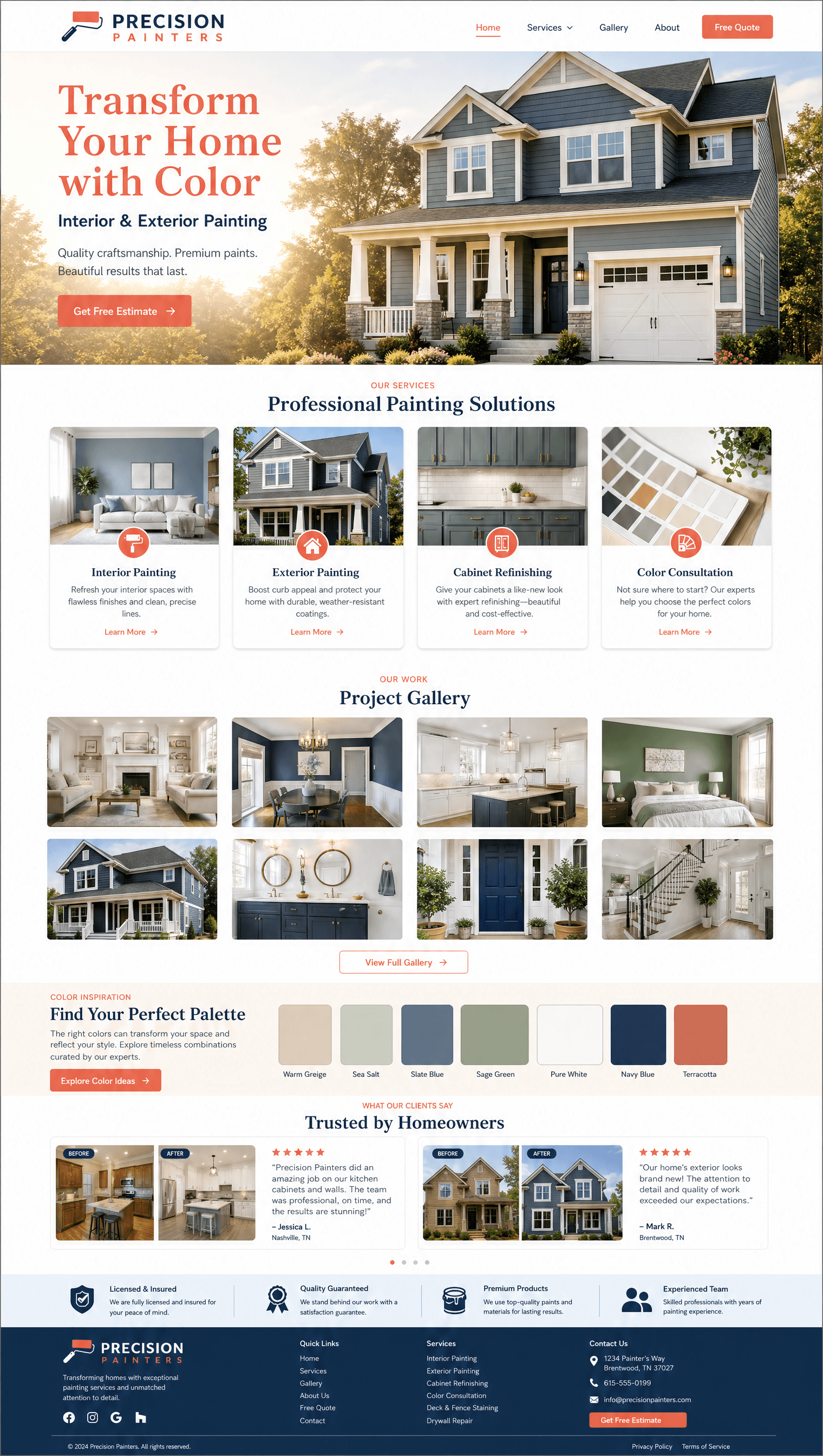 Website design for painter